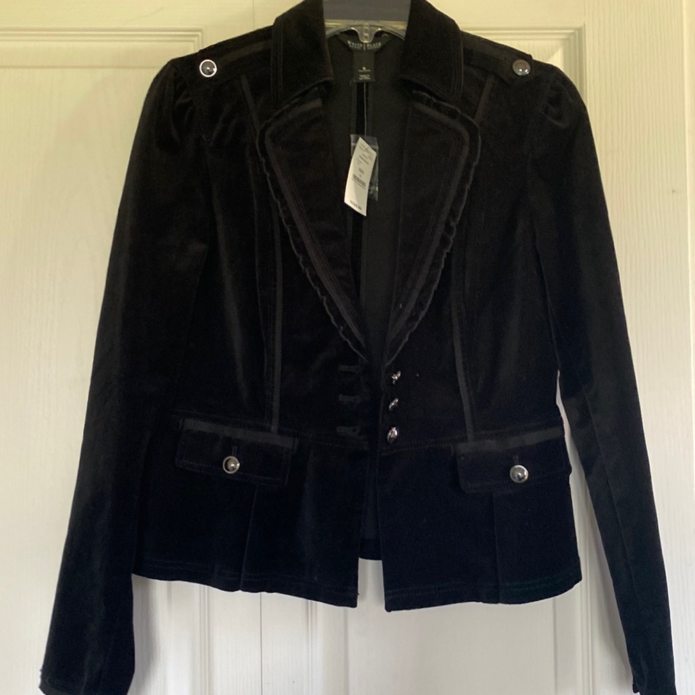 Black velvet blazer